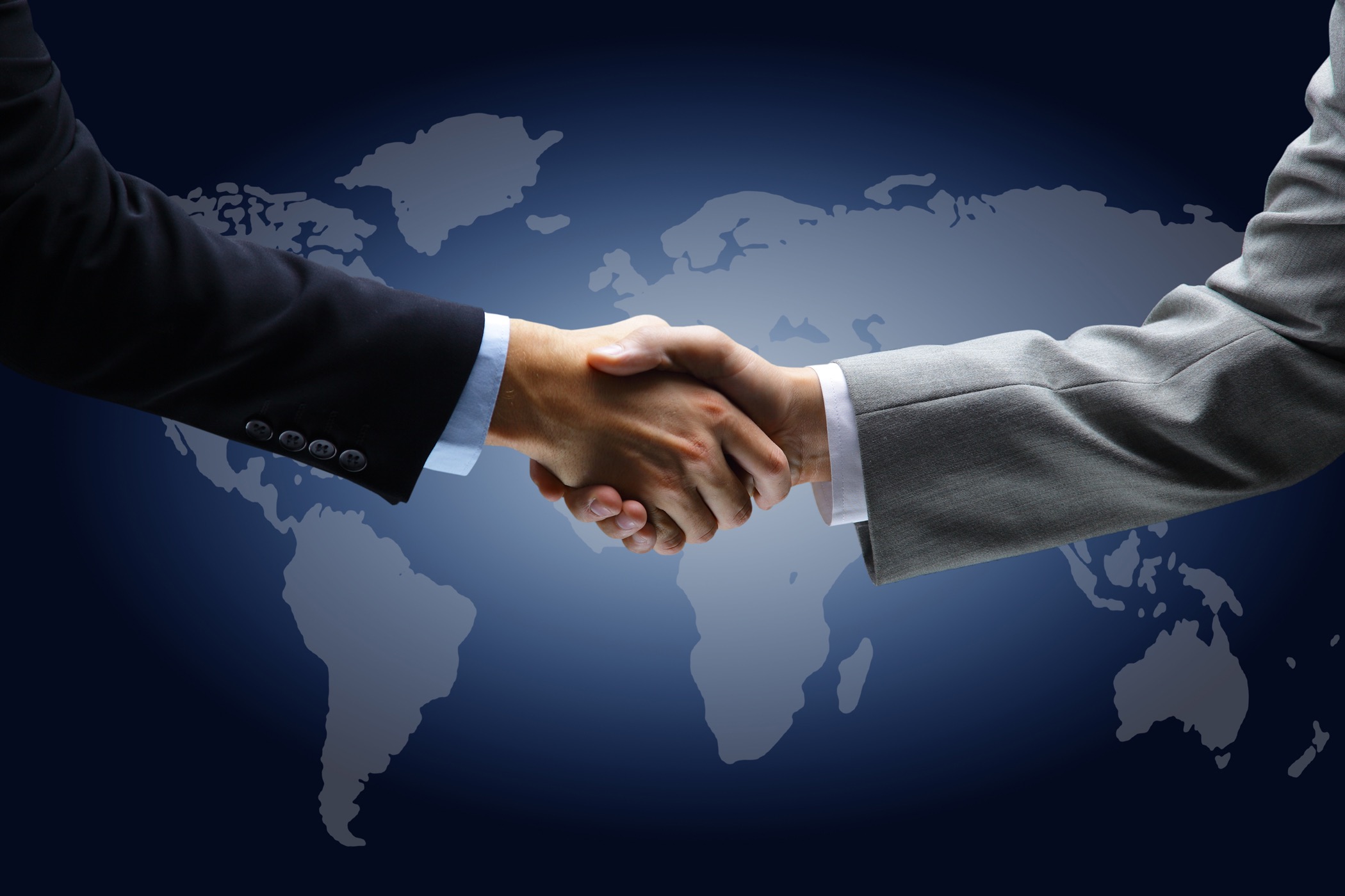Partnership illustrated by a handshake