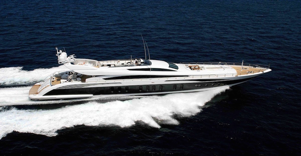 Motor yacht on the water