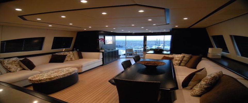 Yacht entertainment lounge